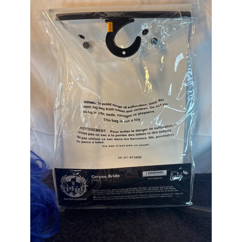 Spirit Halloween Corpse Bride Costume Child Small 4-6 Dress Wig Veil Bouquet - Picture 8 of 9